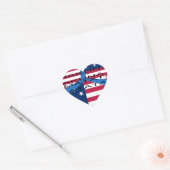 Amerikaanse vlag met Hakuna Matata: Patriottisch o Hart Sticker (Envelop)