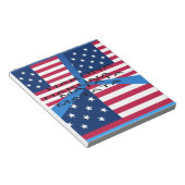 Amerikaanse vlag met Hakuna Matata: Patriottisch o Notitieblok (Schuin)