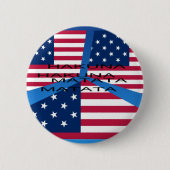 Amerikaanse vlag met Hakuna Matata: Patriottisch o Ronde Button 5,7 Cm (Voorkant)