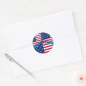 Amerikaanse vlag met Hakuna Matata: Patriottisch o Ronde Sticker (Envelop)