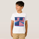 Amerikaanse vlag met Hakuna Matata: Patriottisch o T-shirt (Voorkant volledig)