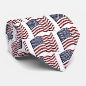 Amerikaanse vlag met houtwaren stropdas (Opgerold)