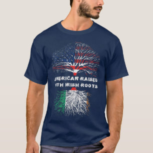 Amerikaanse vlag met Ierse roet T-shirt