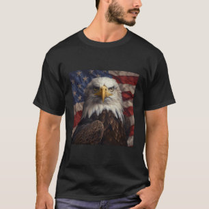 Amerikaanse vlag met kale adelaar t-shirt