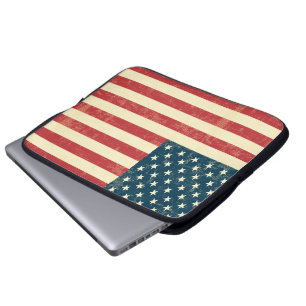 Amerikaanse vlag met kop laptop sleeve