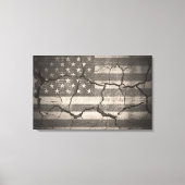 -Amerikaanse vlag met kringloopmuur Canvas Afdruk (Voorkant)