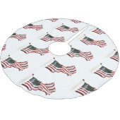 Amerikaanse vlag met kruisingen kerstboom rok (Gekanteld)