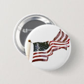 Amerikaanse vlag met kruisingen ronde button 5,7 cm (Voorkant /achterkant)