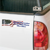 Amerikaanse vlag met kruizen monument bumpersticker (Op Truck)