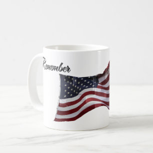 Amerikaanse vlag met kruizen - Onthoud Koffiemok