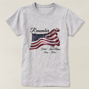 Amerikaanse vlag met kruizen - Onthoud T-shirt