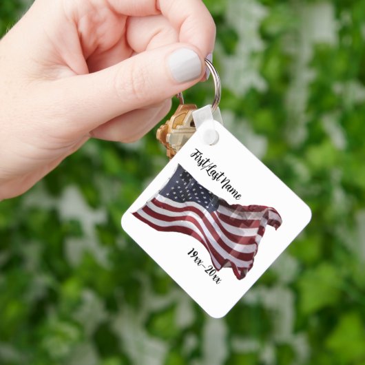 Amerikaanse vlag met kruizen sleutelhanger (Hand)