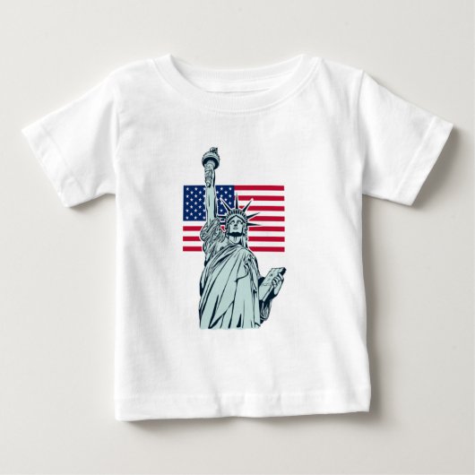 Amerikaanse vlag met Lady Liberty (Voorkant)