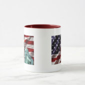 Amerikaanse vlag met Lady Liberty Mok (Midden)