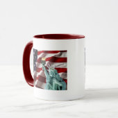 Amerikaanse vlag met Lady Liberty Mok (Voorkant links)