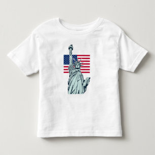 Amerikaanse vlag met Lady Liberty peuter T-shirt