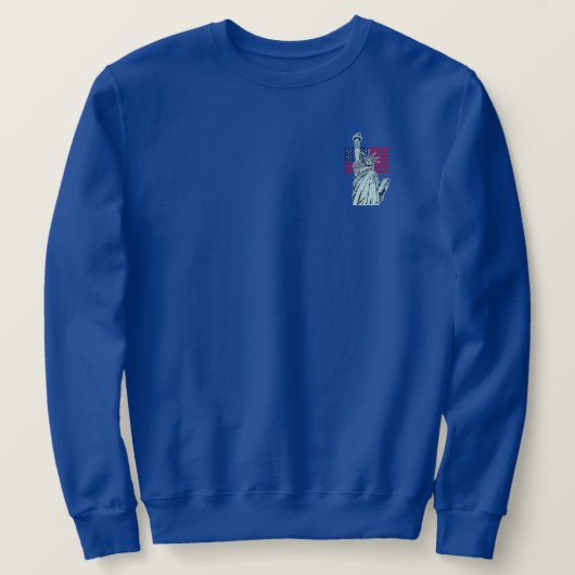 Amerikaanse vlag met Lady Liberty Sweatshirt (Design voorkant)