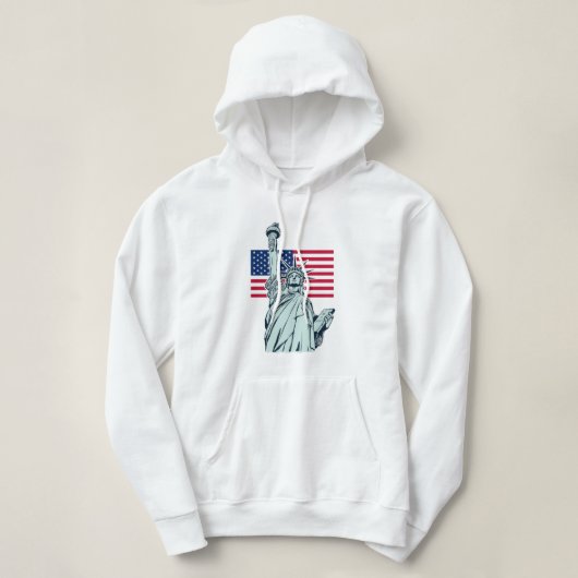 Amerikaanse vlag met Lady Liberty Sweatshirt (Design voorkant)
