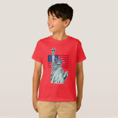 Amerikaanse vlag met Lady Liberty T-Shirt (Voorkant volledig)