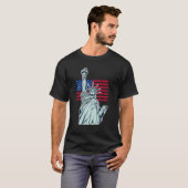 Amerikaanse vlag met Lady Liberty T-Shirt (Voorkant volledig)