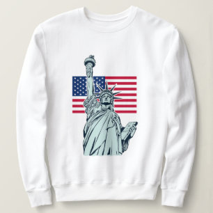 Amerikaanse vlag met Lady Liberty Trui