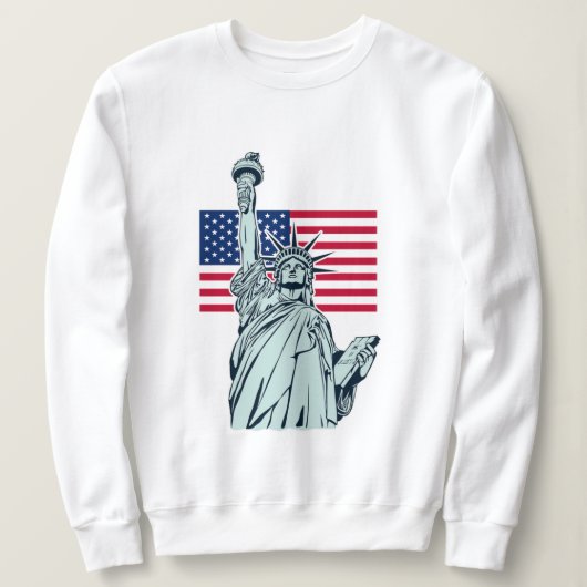 Amerikaanse vlag met Lady Liberty Trui (Design voorkant)