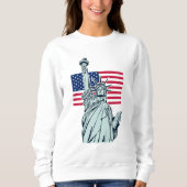 Amerikaanse vlag met Lady Liberty Trui (Voorkant)