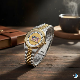  Amerikaanse vlag met "Make Great Again" Horloge