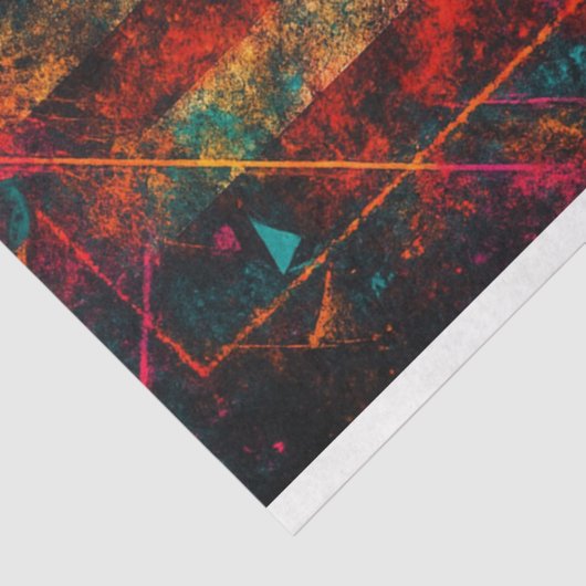 Amerikaanse vlag met Neon Decoupage Tissuepapier (Detail)