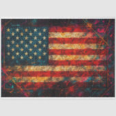 Amerikaanse vlag met Neon Decoupage Tissuepapier (Voorkant)