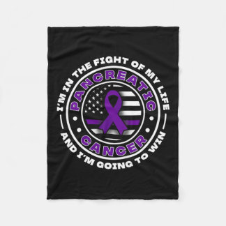 Amerikaanse vlag met Paarse linten voor alvleeskli Fleece Deken