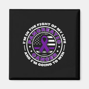 Amerikaanse vlag met Paarse linten voor alvleeskli Magneet