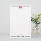 Amerikaanse vlag met patriottische stijl | KANTOOR Briefpapier (Staand voorkant)