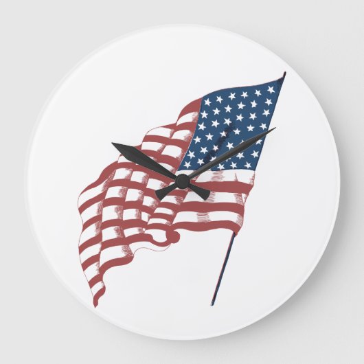  Amerikaanse vlag met patriottische vlag in de win Grote Klok (Voorkant)