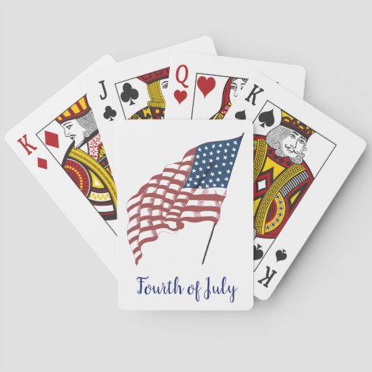  Amerikaanse vlag met patriottische vlag in de win Pokerkaarten (Achterkant)