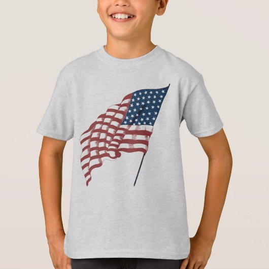  Amerikaanse vlag met patriottische vlag in de win T-shirt (Voorkant)