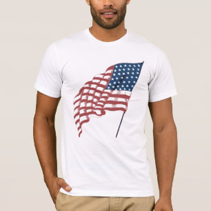  Amerikaanse vlag met patriottische vlag in de win T-shirt