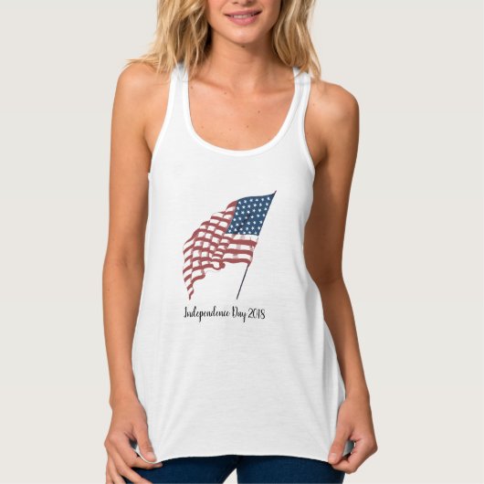 Amerikaanse vlag met patriottische vlag in de win Tanktop (Voorkant)