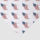  Amerikaanse vlag met patriottische vlag in de win Tissuepapier (Detail)