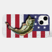 Amerikaanse vlag met patriottische vlag Vist Case-Mate iPhone Case (Achterkant (horizontaal))