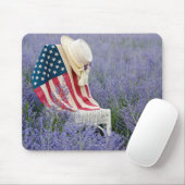 Amerikaanse vlag met Pet op voorzitter Muismat (Met muis)