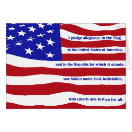 Amerikaanse vlag met Pledge op strepen