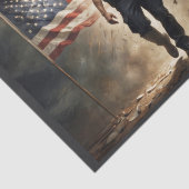 Amerikaanse vlag met politieagent beschermt u tissuepapier (Detail)