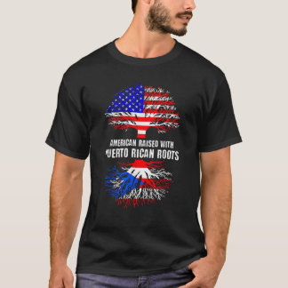 Amerikaanse vlag met Puerto Ricaanse rots VS vlag T-shirt
