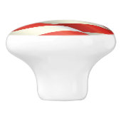 Amerikaanse vlag met rode witte en blauwe golving keramische knop (Zijkant)