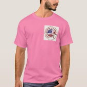 Amerikaanse vlag met rubberen stempel t-shirt (Voorkant)
