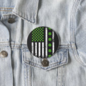 Amerikaanse vlag met shamrocks Ronde Button 7,6 Cm (In situ)