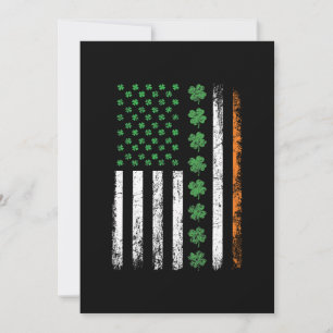 Amerikaanse vlag met Shamrocks St Patrick's Day Kaart