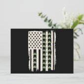 Amerikaanse vlag met Shamrocks voor St Patricks Kaart (Staand voorkant)