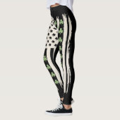 Amerikaanse vlag met Shamrocks voor St Patricks Leggings (Links)